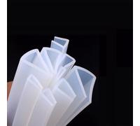 5 mètres Joint de douche pour portes en verre de 0.3mm à 1mm, Joint d'étanchéité Droit pour Les cabines de Douche réctangulaires
