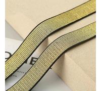 5 mètres paillettes élastique spandex bande or argent ruban élastique soutien-gorge sangle lingerie robe couture bricolage garniture artisanat ceinture élastique-doré-bordure noire-10MM-5 mètres