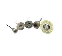 5 mini brosses abrasives en nylon montées sur fil for le polissage, la sculpture sur bois et le meulage des rainures(MIX)