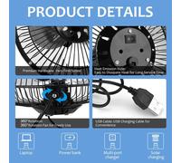 5.mini ventilateur portable 2W USB alimenté par panneau solaire pour la ventilation et le refroidissement à l'extérieur de la maison