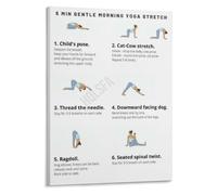5 Minute Gentle Morning Yoga Stretch Poster Beginner Exercise