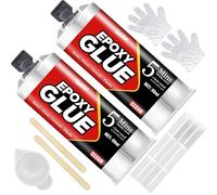 5 Minutes Colle Epoxy 100ml, Adhésif Résine Époxy Transparent, Colle bi-Composant Extra Forte tout Support, Répare et Colle Rapidement les Métaux, les Plastique, le Bois, les Tuiles, la fibre de verre
