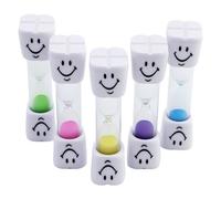 5 Minuteur de Sable pour Brosse à Dents de 3 Minutes,Accessoires de Salle de Bain,Compte à rebours pour se brosser Les Dents des Enfants,Les Jeux,la Cuisine,Le Bureau