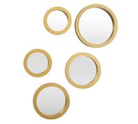 5 miroirs décoratifs muraux ronds avec encadrement doré - - ALTOBUY Or