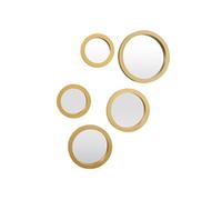 AltoBuy 5 miroirs décoratifs muraux Ronds avec encadrement doré