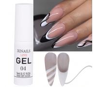5 Ml De Gel De Revêtement Blanc Pour Ongles, Qui Peut Être Peint Avec Une Lampe Uv / Led, Pour La Conception D'art D'ongle De Style Français, La Conception De Dessin, Vernis À Ongles Semi-permanent PE
