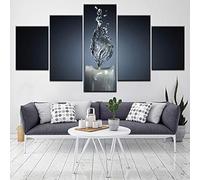 5 morceaux de toile art Bougie Blanche Abstrait,5 pieces impression encadree tableaux,5 pieces peinture sur toile,impression sur toile 5 parties décoration murale salon moderne xxl 100x55cm