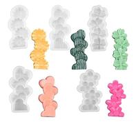 5 Moules à Bougie en Silicone en Forme de Cœur, Moules en Silicone pour Fleurs 3D, Moules à Bougie en Silicone pour Mouler des Bougies en Silicone pour Pâques pour Bougies, Savon, Artisanat