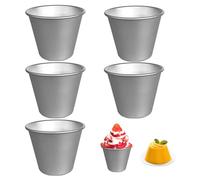 5 moules à pudding, moules à gelée, moules à gâteau antiadhésifs, moules à pâtisserie indépendants, mini bacs à pudding, adaptés pour la cuisson et la préparation de desserts.