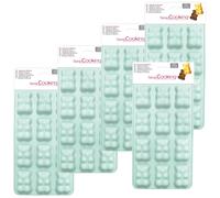 5 moules en silicone oursons guimauve-chocolat Scrapcooking