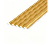 5 Nez de Marche Escalier, Protection Bord Escalier Alliage Alu | Bande Antidérapante, Facile à Nettoyer, Imperméable/Antirouille, Escaliers Bois/Carrelage/Métal(Gold,49.5mm/1.9in)