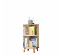 5 niveaux Rotating Bookshelf Corner Display Storage Shelf for Bedroom Living Room Study Office 360° Rotation Floor Standing Bookcase with 2 Layers 46x46x62cm