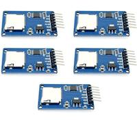 5 Pack 3.3V 5V Micro SD Card Module with SPI Interface, Micro SD Card Reader Module, Micro SD Card Adapter Module for TF Card, Micro SDHC Card/High Card