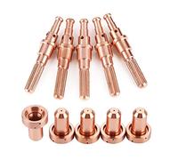 5 - Pack 9-8215 Électrode plasma et 9-8210 Embouts de buse pour torche plasma Thermal Dynamics SL60/100, consommables en cuivre au tellure de qualité supérieure, à haute