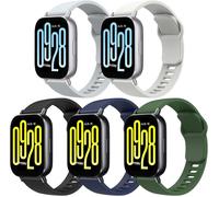 5 Pack Bracelets De Sport Compatible Avec Xiaomi Redmi Watch 5 Active/5 Lite, 22Mm Bracelet De Remplacement En Silicone Souple Pour Homme Femme[MON9263671]