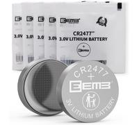 5 Pack CR2477 Batterie 3V Batterie au Lithium Bouton Pile 2477 Batterie DL2477¿ECR2477 pour Bougies éLectroniques,Lampes,TéLéCommandes,BoîTes à CléS,Alarmes,Capteurs de Contact