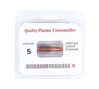 5 - Pack d’électrodes pour coupeur plasma 220037, compatibles avec la torche MAX1650, consommables en cuivre au tellure pour la découpe de l’acier au carbone, de l’acier inoxydable