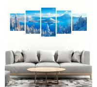 5 Pack Diamond Painting Adulte, DIY Diamant painting Bleu Paysage Broderie Diamant Kit Complet, Cristal Strass Point de Croix Diamond Art Artisanat pour Chambre Decoration Murale 75x35cm B0-402