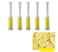 5 Pack Disc WC Nettoyant, Bloc Sans Cage Nettoyant, Parfum Toilette WC, Nettoyant Toilette, Desodorisant WC, Gel de Tampon de Fleur de Toilette, Prévient Le Dépôt De Calcaire (Citron)