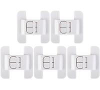 5 Pack Fridge Safety Locks,Double Door Child Safety Locks,No Tools Or Drill,Toddler Safety Locks (White)