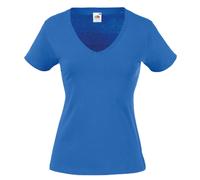 5 Pack Fruit Of The Loom Lady-Fit Valueweight V-Neck T-Shirt Femmes haut femmes