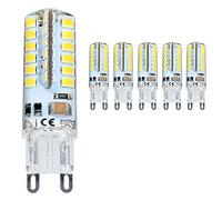 5 pack G9 Ampoule LED 3.5W Économique Équivalent 40W Ampoule Halogène/Incandescent 320lm 3000K Blanc Chaud 48smd AC220V Non-Dimmable 360° Ampoule Maïs pour Chambre Salon Cuisine Jardin Galerie