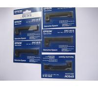 5 -pack Jeu Paquet Epson Original ERC-09B Ribbon Ruban de Couleur Noir -