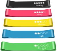 5 Pack Multi Strength Multi Strength Exercise Bands Elastic Bands/Strength Bands/Resistance Bands For Men And Women
