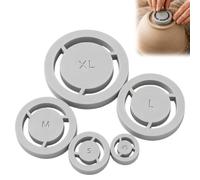 5 Pack Pottery Foot Ring Tool, Clay Base Aligner for Ceramics (Gray)