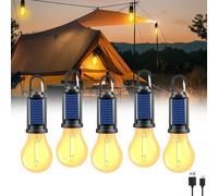 5 Pack Rechargeable Led Camping Lights With 3 Brightness Modes,Waterproof Camping Light For Camping,Power Outage,Emergency,Fishing,Adventure