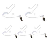 5 Pack Replacement Acoustic Tube for Walkie Talkie with In-Ear Mushroom Earphone for Motorola Kenwood Icom Security