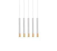 5 Pack Spotlight LED Cylindrique Long Tube Lampes Suspendues Cylindre Tuyau Lumière Aluminium Cuisine Lumière Lampe Suspendue Créativité Moderne Or Blanc Combinaison Décoration Plafonnier Suspendu