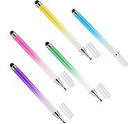 5 Pack Stylus Pen, 2 in 1 Stylus Pen with Transparent Disc and High Sensitivity Silicone Tip, Touch Screen Stylus Pen for All Tablets
