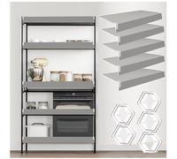 5-Pack Wire Rack Covers for Aluminum Shelf 26x12x2in with Acrylic Clips PVC wire Shelf Covers for Schools,supermarkets,Restaurants,Temporary housing,Old House Renovation of Organization Grey