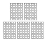 5 packs de plaques de réparation et de réparation plates en acier antirouille, platine de liaison avec équerre d’angle et trous de 4 mm, plaque de grille en acier galvanisé pour ro