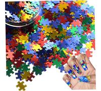 5 packs décalcomanies à ongles, mélanges de couleurs 3D Holographic Sequins Nail Art Stamp, ultra-mince Paillettes Forme des paillettes pour l'art, le visage, le corps et l'artisanat, 50g