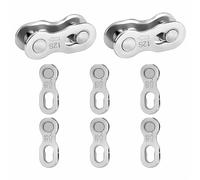 5 Paire Attache Rapide 12 Vitesses, Chaîne Vélo 12 Vitesses en Acier Inoxydable, Maillon Rapide Chaîne Vélo Compatible, Connecteur Solide et Durable pour Réparation et Entretien de Chaînes Vélo