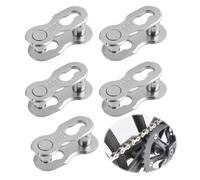 5 Paire Attache Rapide Chaîne pour Chaîne Vélo 10 Vitesses, Maillons de Chaîne VTT et Vélo de Route en Acier Antirouille, Raccords de Chaîne Robustes pour Réparation, Remplacement, Nettoyage