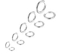 5 Paires Acier Inoxydable Boucles d’Oreilles Anneau Homme Femme Boucles d Oreilles Créole Argent, Boucle d Oreille Homme Anneaux, Boucle d'oreille Femme Creole, Boucle d Oreille Argent Petite