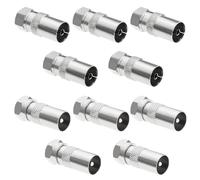 5 Paires Adaptateur d'antenne TV Type F vers Adaptateur Coaxial Connecteur Couplage pour Décodeur TV Récepteur Satellite Magnétoscope Câble Modem Antenne sans Fil Numérique Audio/Vidéo