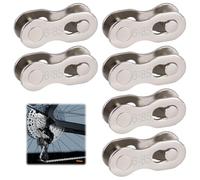 5 Paires Attache Rapide Chaine Velo 6/7/8 V,Attache Rapide 6/7/8 Vitesses,Maillons Rapide de Chaine Velo Réparation de Chaîne en Acier, Vélo de Montagne/Route Universel Résistant L'usure Réutilisable