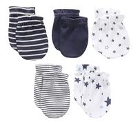 5 paires bébé sans gratter mittens 5 motifs de coton lâche bébé mittens 0-6 mois gants nouveau-nés lavables confortables doux pour les filles garçons.