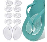 5 Paires Coussinet pour Tongs en Silicone, 1 Grande + 4 Petites Protections d'Orteil Anti-Frottement, Coussinets Métatarsiens Transparents pour Soulager la Douleur et la Fatigue de l'Avant-Pied