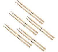 5 Paires de Baguettes de Batterie XDrum 5B Wood Tip (tête ronde en bois, longueur : env. 405 mm)