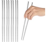 5 paires de baguettes en acier inoxydable 22 cm Vendos85