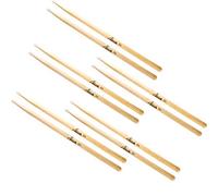 5 Paires 5A Baguettes de Bois Érable Pointe Nylon pour Batterie Tambour Battes