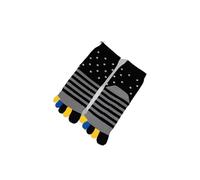 5 Paires De Chaussettes À Bout Coloré For Hommes, Grands , Automne Hiver, Coton Épais, Rayures Couleur Vive, Joyeuses Cinq Doigts EU45 46 pour Pilates, Danse, Fitness, Hôpita(Black Gray(5 Pairs))