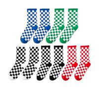 5 Paires De Chaussettes À Carreaux Pour Femmes, Chaussettes À La Mode Et À La Mode, Accessoires De Vêtements, Chaussettes Confortables Et Respirantes, Chaussettes De Sport.