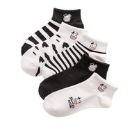 5 Paires De Chaussettes De Vache Pour Femmes - Motif Noir Et Blanc, Respirantes Et Créatives, Style Sport Et Intéressantes