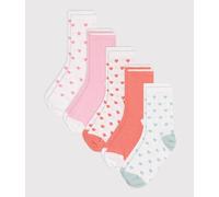 5 paires de chaussettes enfant fille en coton imprimé à caurs Petit Bateau - multicouleur - Taille 8/10 ans (pointure 31/34) P31/34 multicouleur